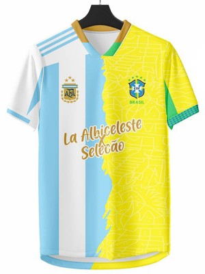 Argentina x Brazil maillot spécial Nama Kamu 10 uniforme de football pour adulte vêtements de sport pour hommes kit de football hauts chemise 2025-2026